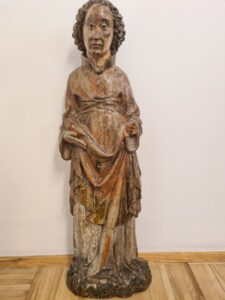 Gotische Heiligenfigur / Heiliger Stephanus