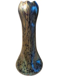 Große Irisierende Jugendstil Glasvase JOHANN LÖTZ WITWE Klostermühle um 1900
