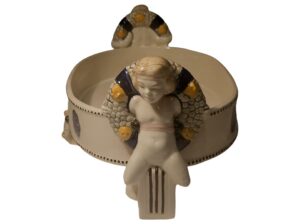 Jugendstil Jardiniere / Tafelaufsatz, Carl Klimt (1876 - 1945), Eichwald um 1910