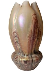 Weltausstellung Jugendstil Glasvase - Harrach'sche Glashütte, Neuwelt um 1900