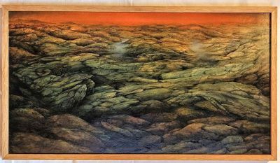 Original Ölgemälde, Helmut Kies (1933 - 2016) "Das Tal des großen Frieden", 1962