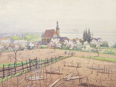 Museale Original Gouache Rudolf Weber (1872 - 1949) "Stein an der Donau" Wachau 1925