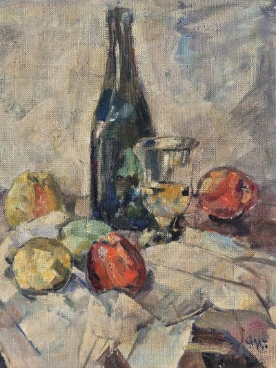 Gemälde - HAGENBUND / VBKÖ - Grete Wilhelm (1887 - 1942), Stillleben mit Flasche