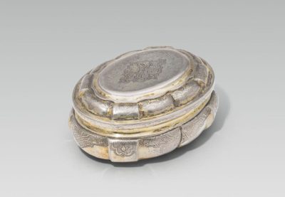 Bild für den Verkauf einer Antiquität. Barocke Silber Dose aus dem 18. Jhdt.
