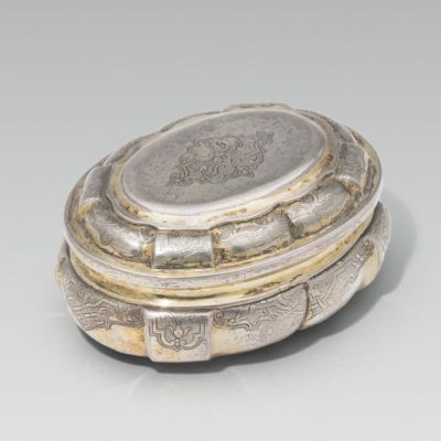 Seltene Barocke Deckeldose Augsburg Anfang 18. Jhdt. Abraham Pratsch (1686 - 1713)