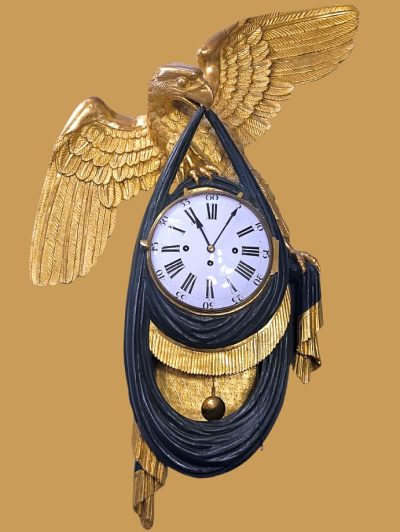 Geschnitzte Klassizistische / Josephinische Adleruhr - Österreich um 1790